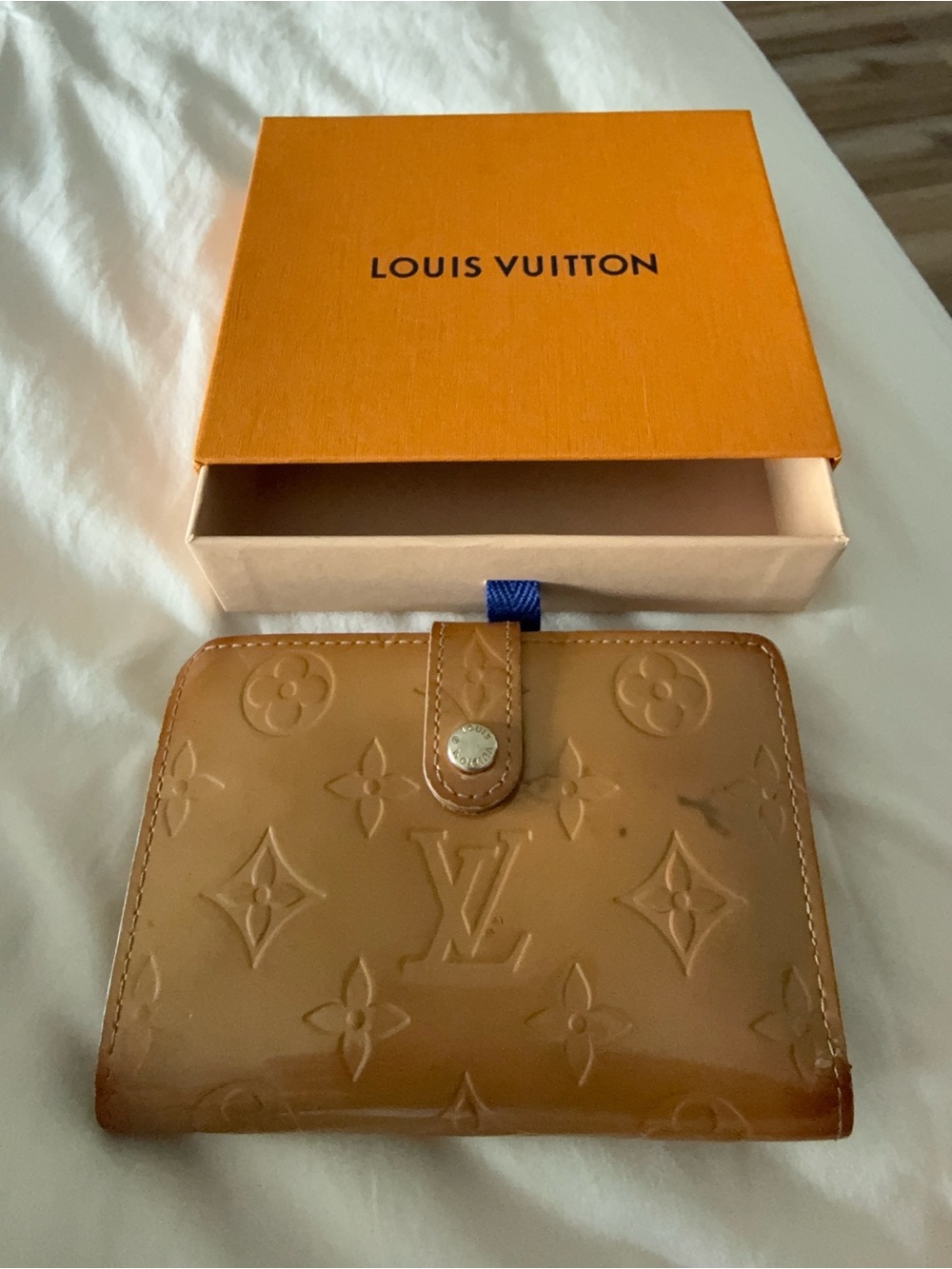 Louis Vuitton Tan Vernis Monogram Compact Wallet